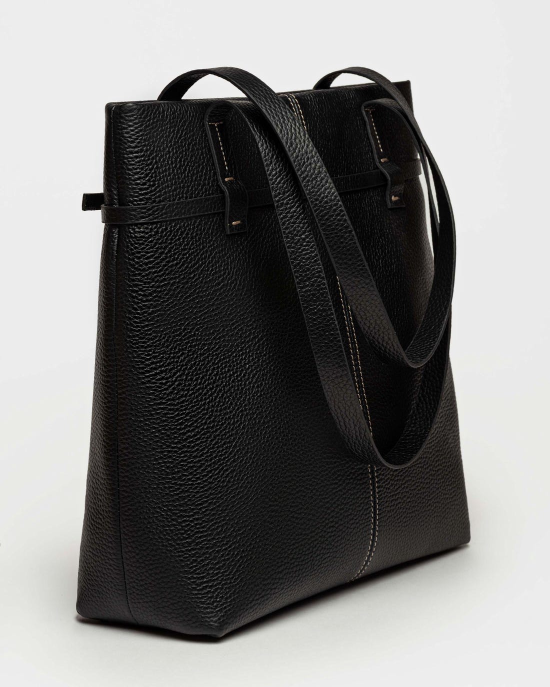 Shopper Bay en cuero graneado