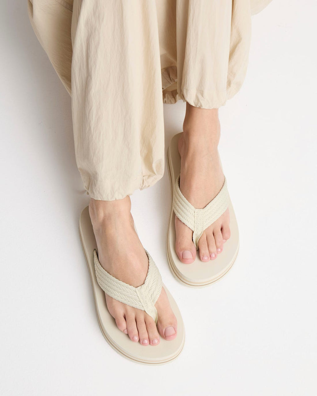 Sandalia media Bungalow en textil