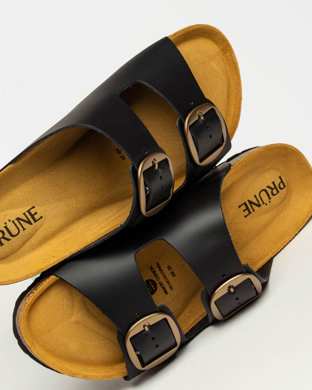 Sandalia baja Lena en cuero liso