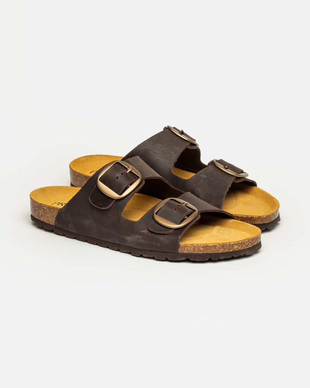 Sandalia baja Lena en cuero liso