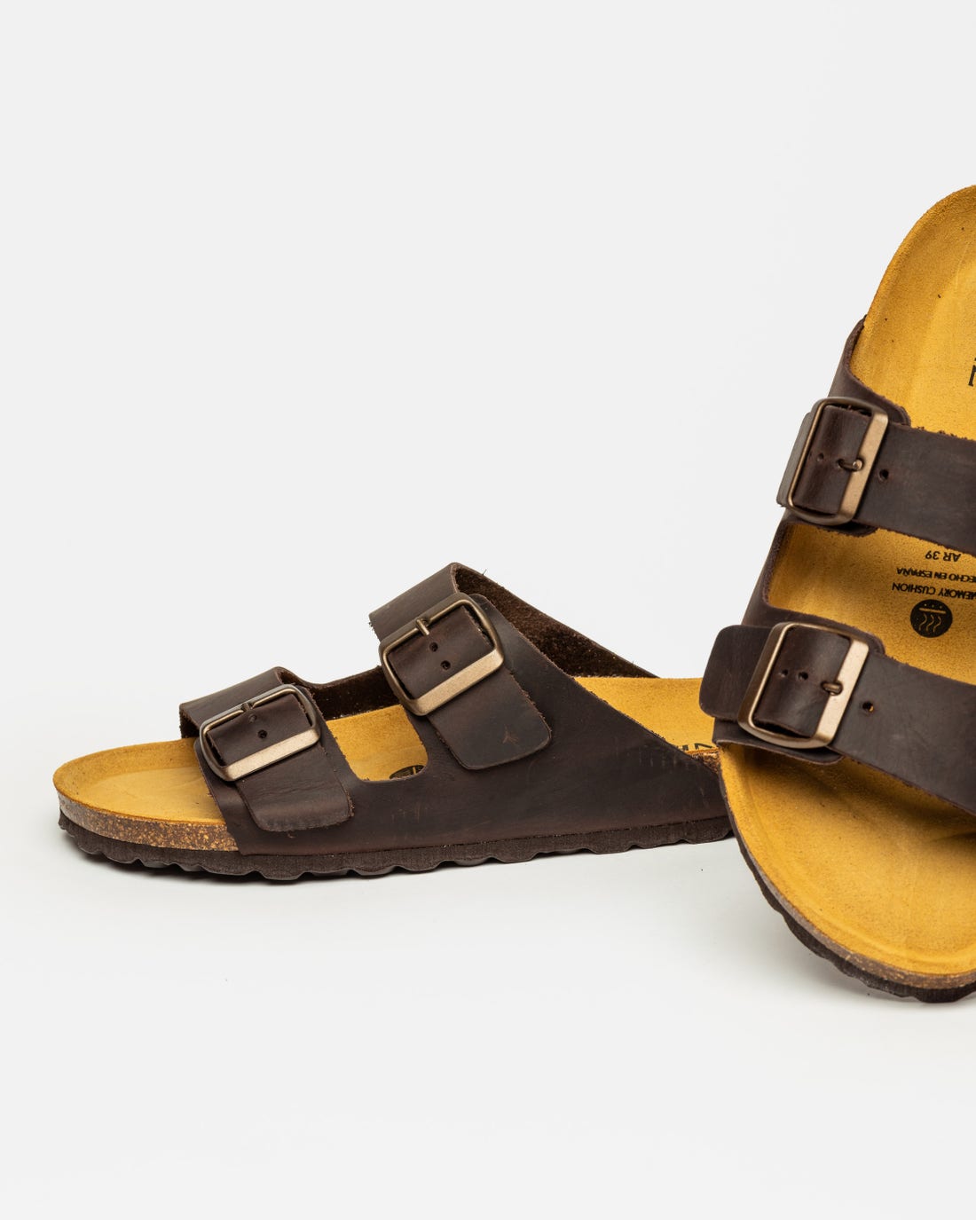 Sandalia baja Lenny en cuero liso