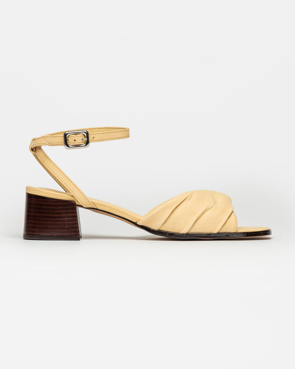 Sandalia media Elina en cuero nobuk